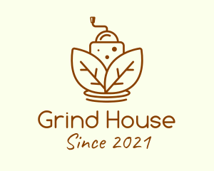 Brown Coffee Grinder  logo design
