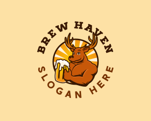 Deer Beer Brewery logo design