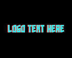 Glitch Neon Wordmark logo