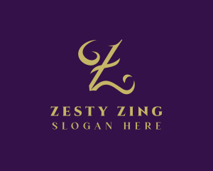 Gold Boutique Letter Z logo design