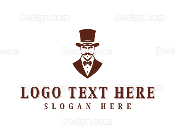 Stylish Gentleman Barber Logo