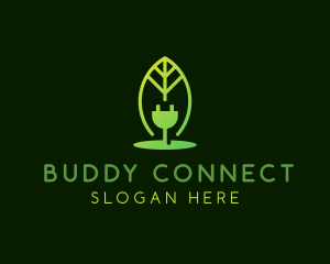 Sustainable Plug Leaf logo design