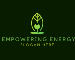 Sustainable Plug Leaf logo design