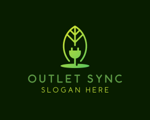 Sustainable Plug Leaf logo design