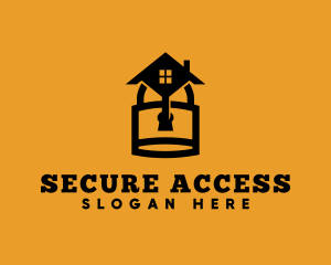 Residential Lock Security logo design