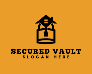 Residential Lock Security logo design