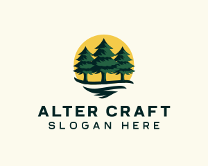 Pine Tree Forest logo design