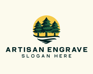 Pine Tree Forest logo design