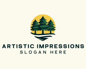 Pine Tree Forest logo design