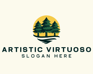 Pine Tree Forest logo design