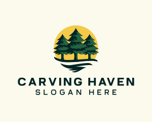 Pine Tree Forest logo design