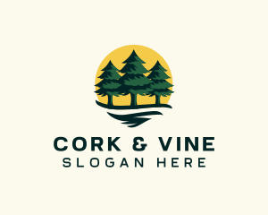 Pine Tree Forest logo design