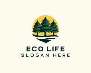 Pine Tree Forest logo design