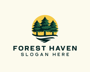 Pine Tree Forest logo design