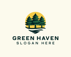 Pine Tree Forest logo design