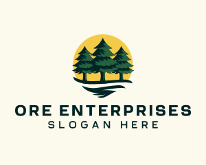 Pine Tree Forest logo design