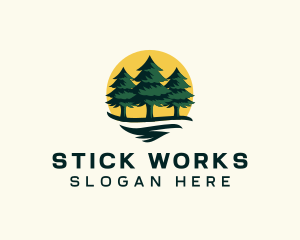 Pine Tree Forest logo design