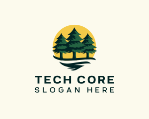 Pine Tree Forest logo design