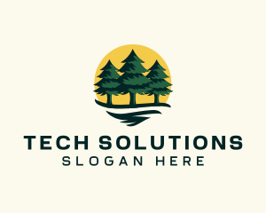 Pine Tree Forest logo design