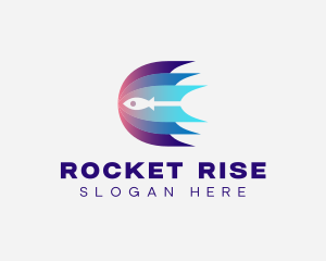 Rocket Outer Space Expedition logo design