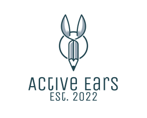 Animal Ears Pencil  logo design