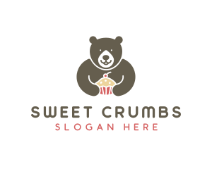 Bear Sweet Cupcake logo design