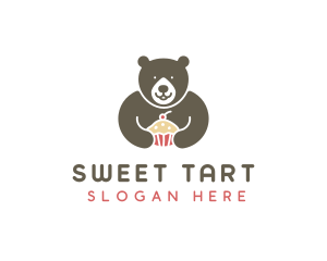 Bear Sweet Cupcake logo design