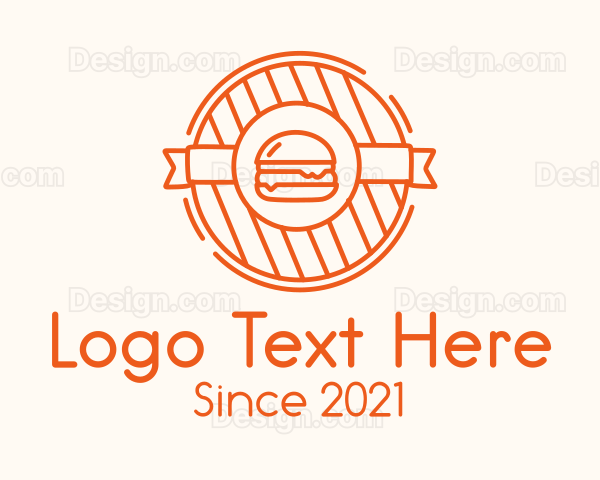 Hamburger Grill Badge Logo