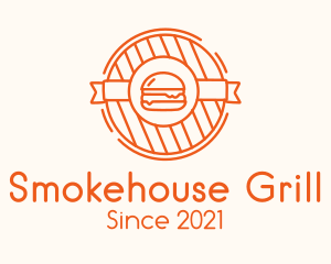 Hamburger Grill Badge logo design