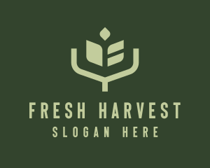 Simple Angular Plant logo design