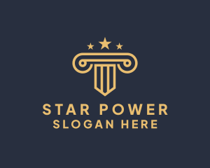 Elegant Stars Column logo design