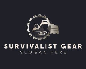 Excavator Heavy Equipment logo design