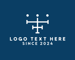 Minimalist Dot Structure logo