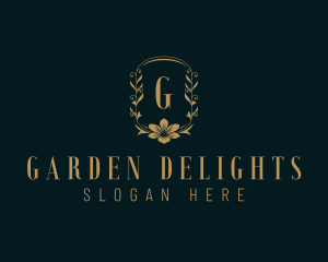 Stylish Garden Flower logo design