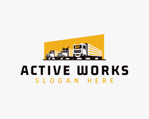 Truck Courier Cargo logo design