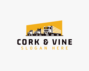 Truck Courier Cargo logo design