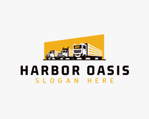 Truck Courier Cargo logo design