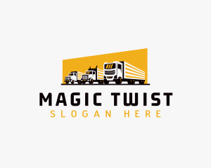 Truck Courier Cargo logo design