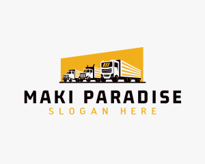 Truck Courier Cargo logo design