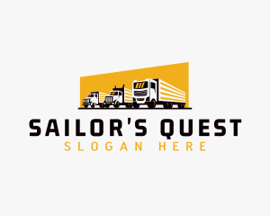 Truck Courier Cargo logo design