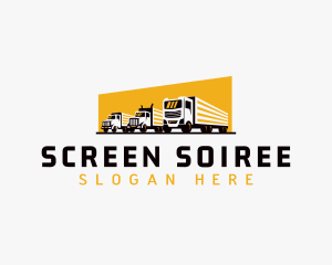 Truck Courier Cargo logo design