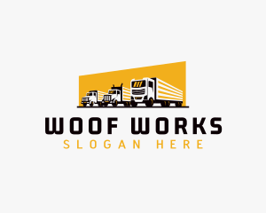 Truck Courier Cargo logo design