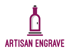 Wine Bottle Cellar Door logo design