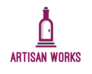 Wine Bottle Cellar Door logo design