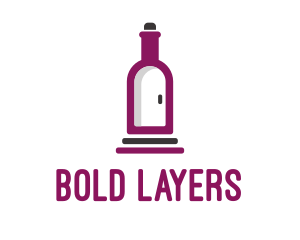 Wine Bottle Cellar Door logo design