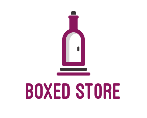 Wine Bottle Cellar Door logo design