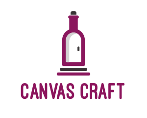 Wine Bottle Cellar Door logo design