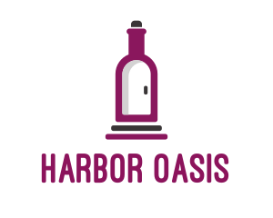 Wine Bottle Cellar Door logo design