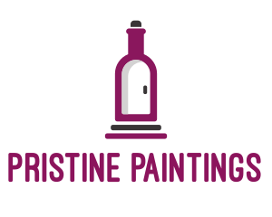 Wine Bottle Cellar Door logo design