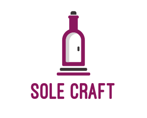 Wine Bottle Cellar Door logo design